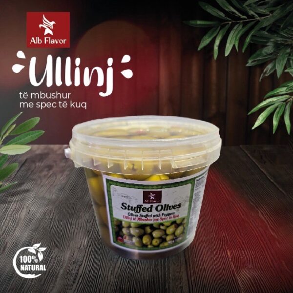 GREEN OLIVES STUFFED WITH PEPPERS 700gr