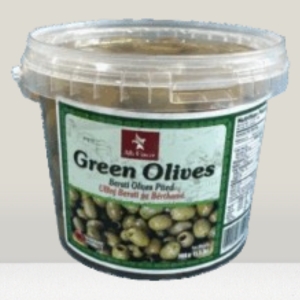 GREEN OLIVES PITTED BERATI (700 GR / 1.54 LB)